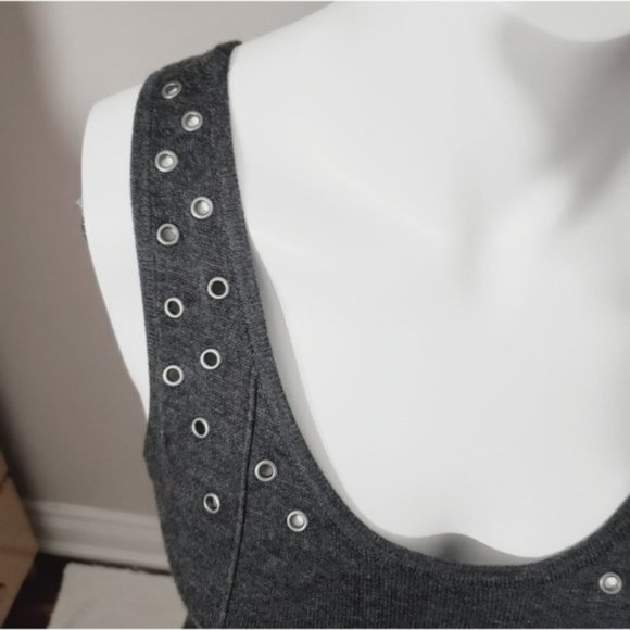 H&M Cami Knit Zip Up Dress with Silver Studs- Size 4- NWOT - Picture 6 of 9